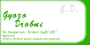gyozo drobni business card